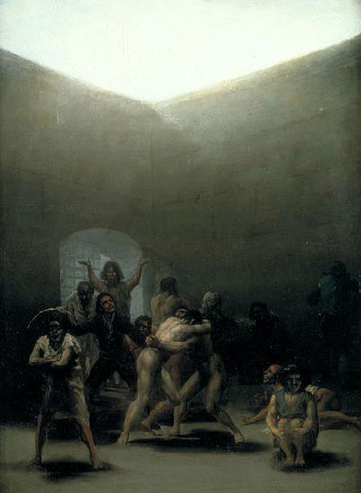 Francisco de Goya Courtyard with Lunatics or Yard with Madmen